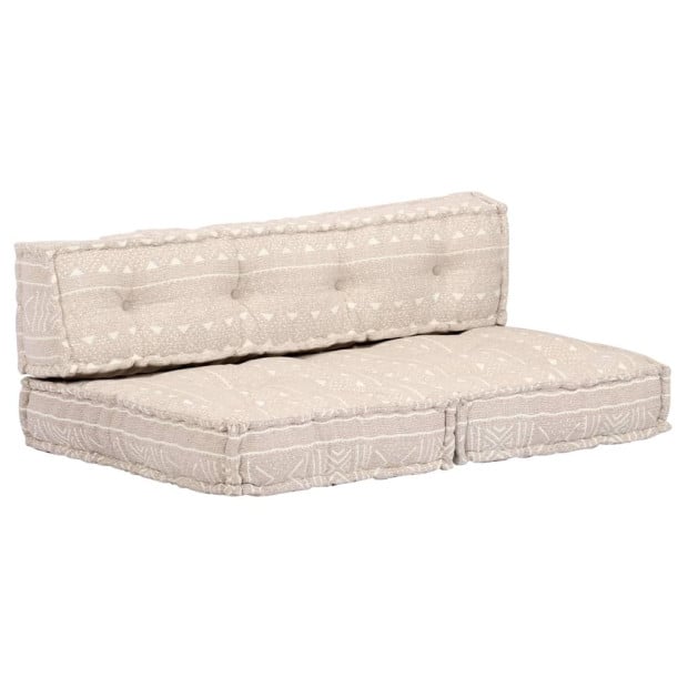 Pouffe Beige Fabric Image 6