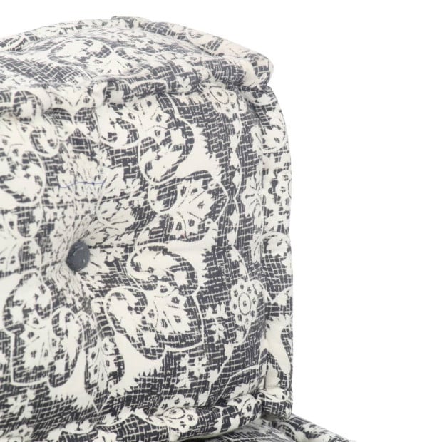 Pouffe Light Grey Fabric Image 3