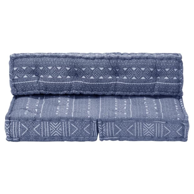 Pouffe Indigo Fabric Image 2