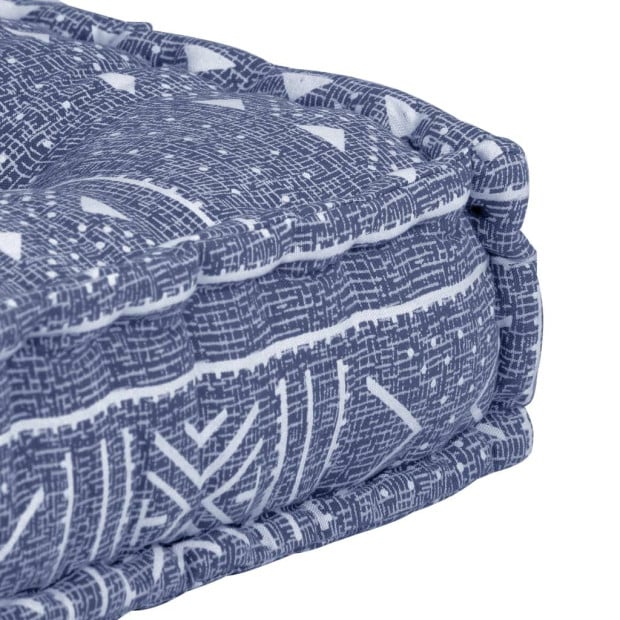 Pouffe Indigo Fabric Image 3