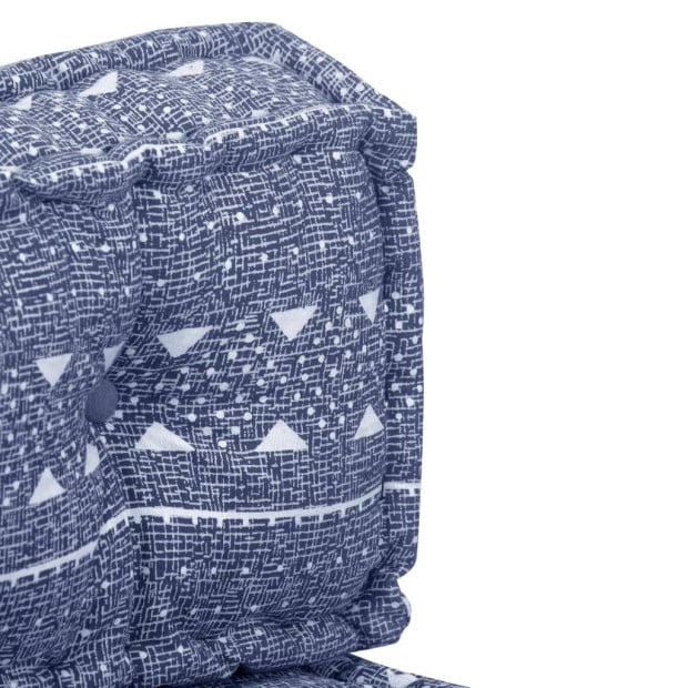 Pouffe Indigo Fabric Image 4
