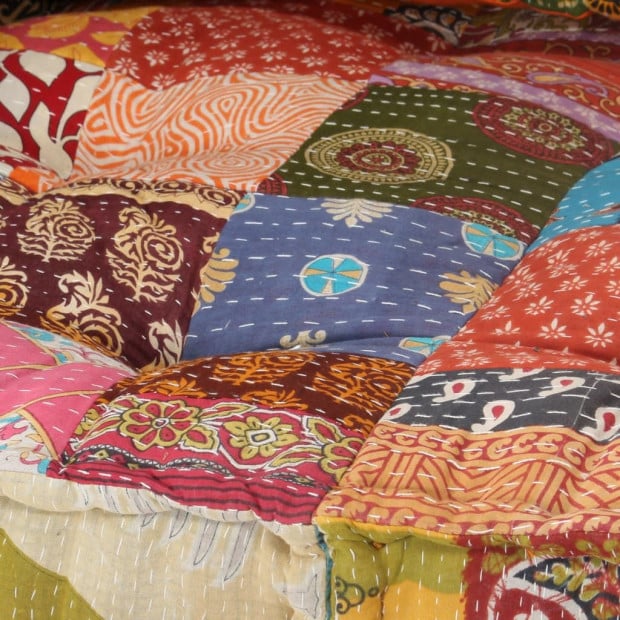 Pouffe Patchwork Fabric Image 4