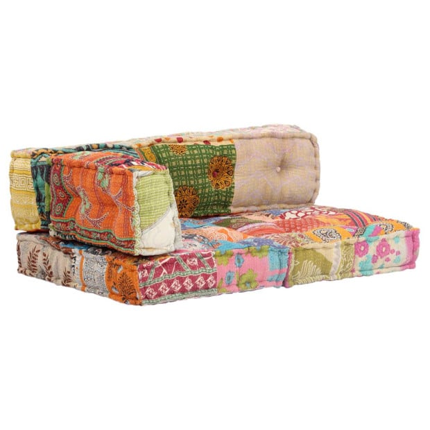 Pouffe Patchwork Fabric Image 8