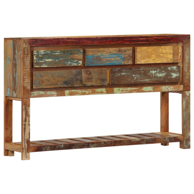 Sideboard 120x30x75 Cm Solid Reclaimed Wood- Natural Image 11