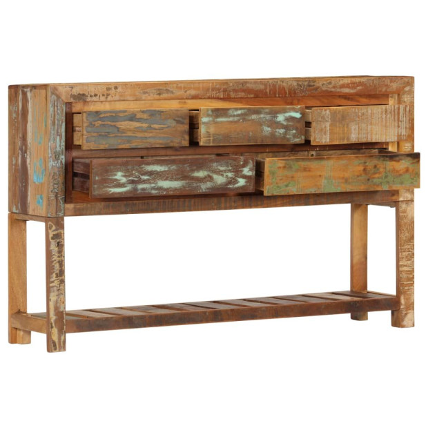 Sideboard 120x30x75 Cm Solid Reclaimed Wood- Natural Image 3