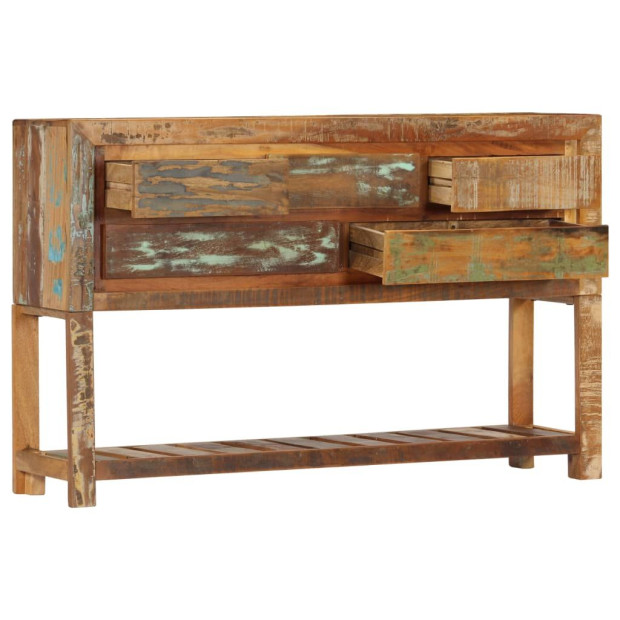 Sideboard 120x30x75 Cm Solid Reclaimed Wood- Natural Image 4