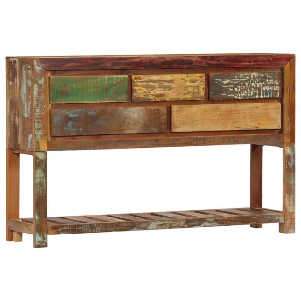 Sideboard 120x30x75 Cm Solid Reclaimed Wood- Natural Image 9