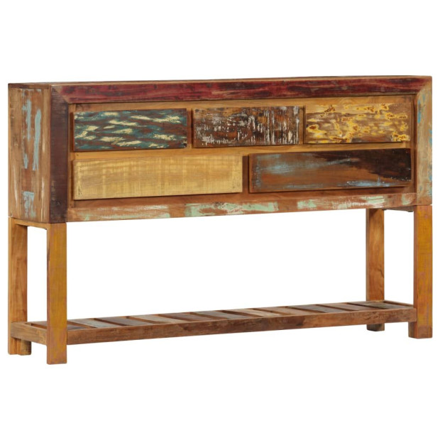 Sideboard 120x30x75 Cm Solid Reclaimed Wood- Natural Image 10