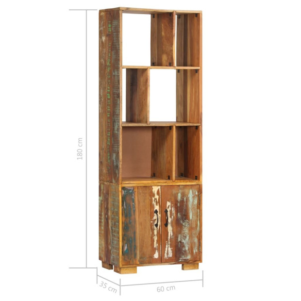 Bookshelf 60x35x180 Cm Solid Reclaimed Wood Image 7