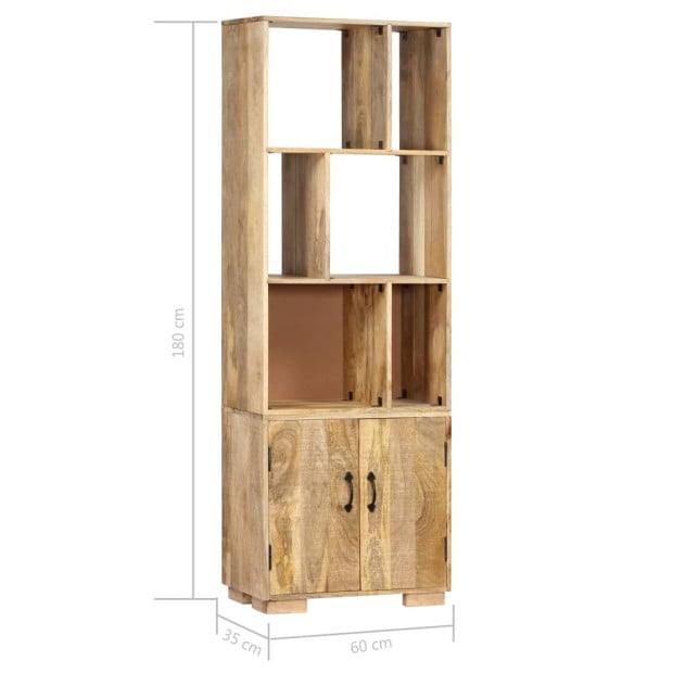 Bookshelf 60x35x180 Cm Solid Mango Wood Image 7