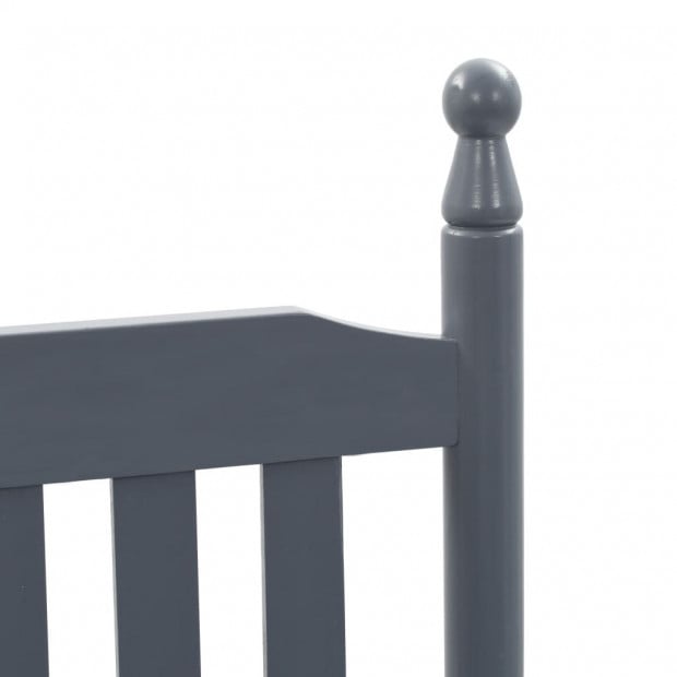 Rocking Chair With Curved Seat Grey Wood Image 5