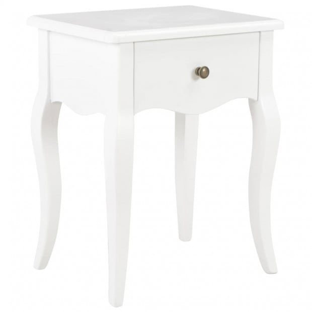 Nightstand White 40x30x50 Cm Solid Pine Wood