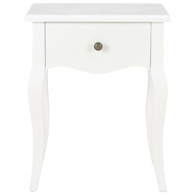Nightstand White 40x30x50 Cm Solid Pine Wood Image 2