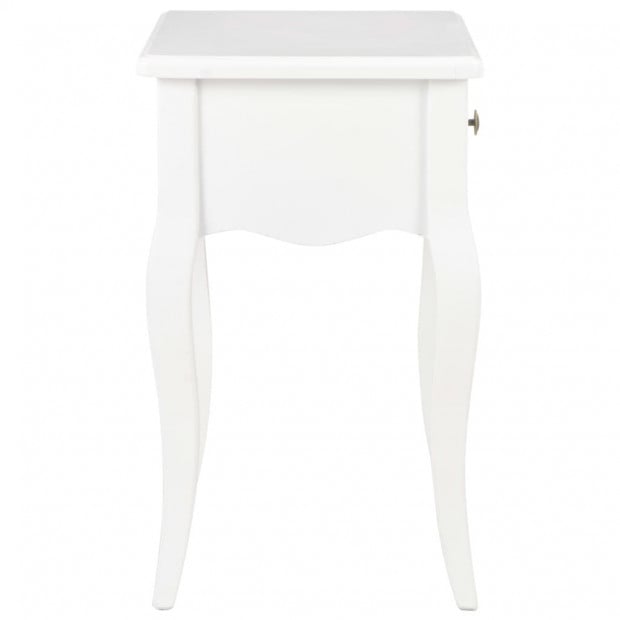 Nightstand White 40x30x50 Cm Solid Pine Wood Image 5