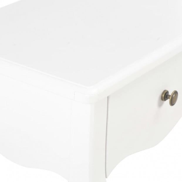 Nightstand White 40x30x50 Cm Solid Pine Wood Image 7