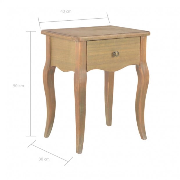 Nightstand 40x30x50 Cm Solid Pine Wood Image 9