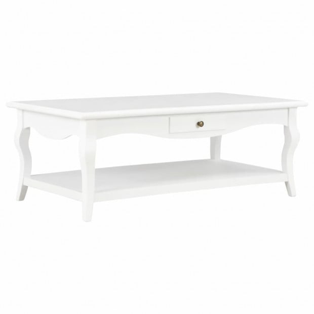 Coffee Table White 110x60x40 Cm Mdf