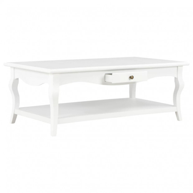 Coffee Table White 110x60x40 Cm Mdf Image 3