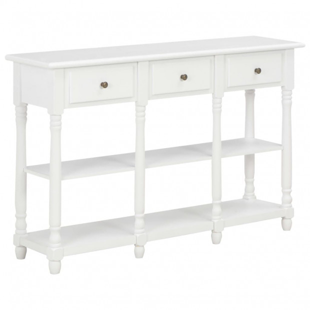 Console Table White 120x30x76 Cm Mdf