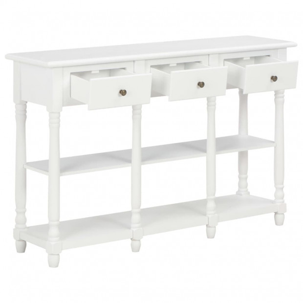 Console Table White 120x30x76 Cm Mdf Image 5