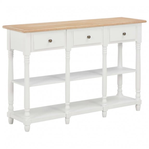 Console Table White 120x30x76 Cm Mdf