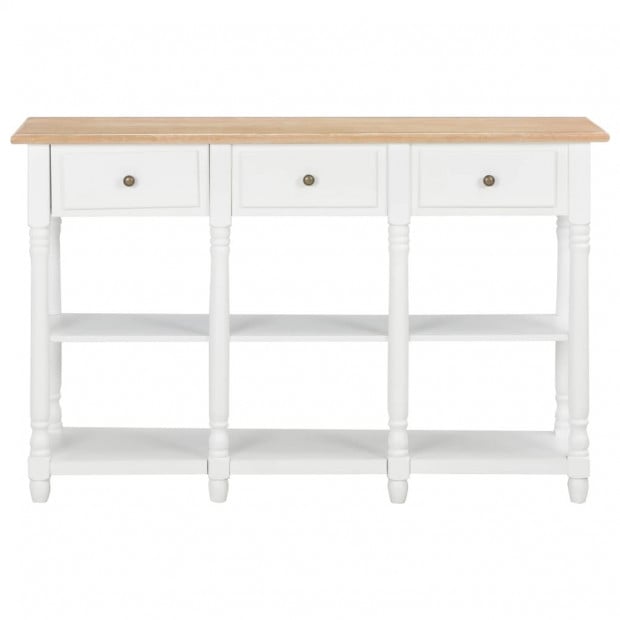 Console Table White 120x30x76 Cm Mdf Image 2