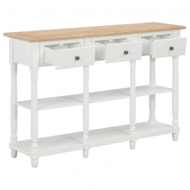Console Table White 120x30x76 Cm Mdf Image 5