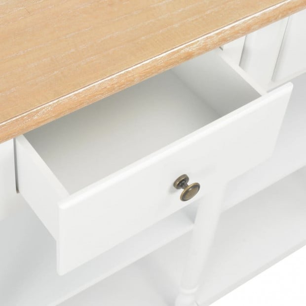 Console Table White 120x30x76 Cm Mdf Image 6