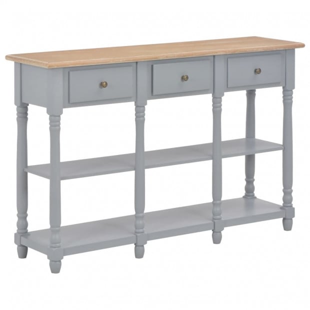 Console Table Grey 120x30x76 Cm Mdf