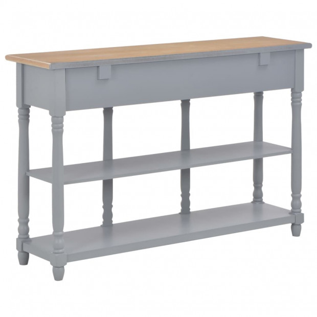 Console Table Grey 120x30x76 Cm Mdf Image 3