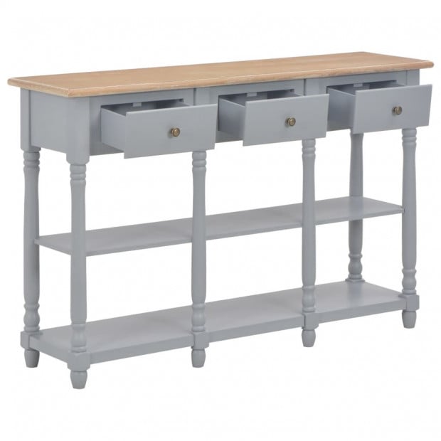 Console Table Grey 120x30x76 Cm Mdf Image 5