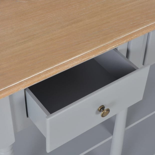 Console Table Grey 120x30x76 Cm Mdf Image 6