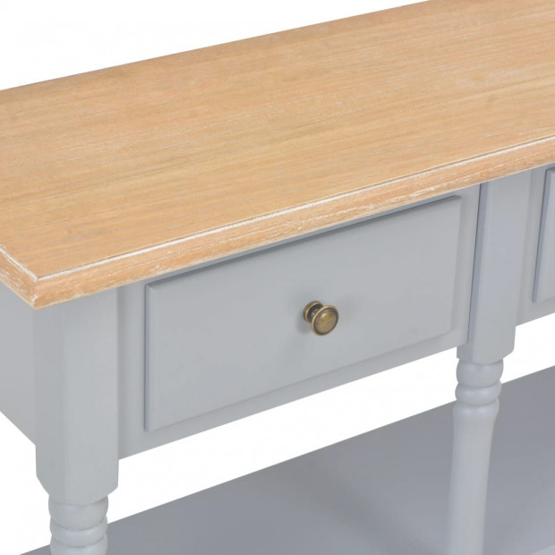 Console Table Grey 120x30x76 Cm Mdf Image 7
