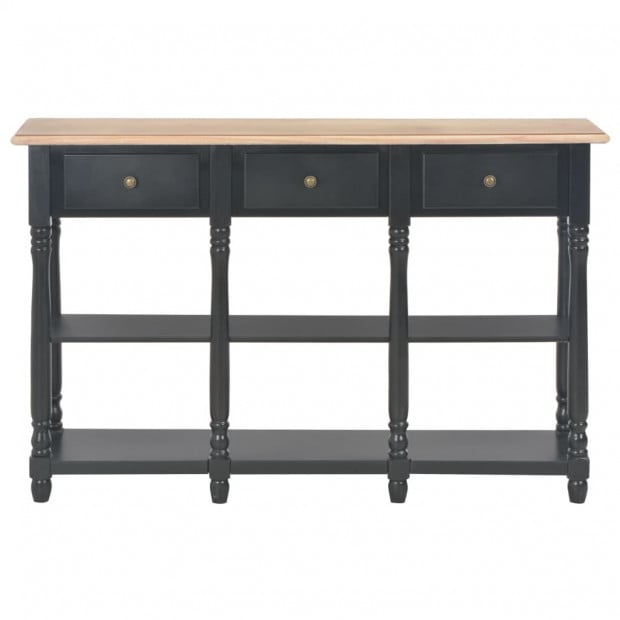 Console Table Black 120x30x76 Cm Mdf Image 2