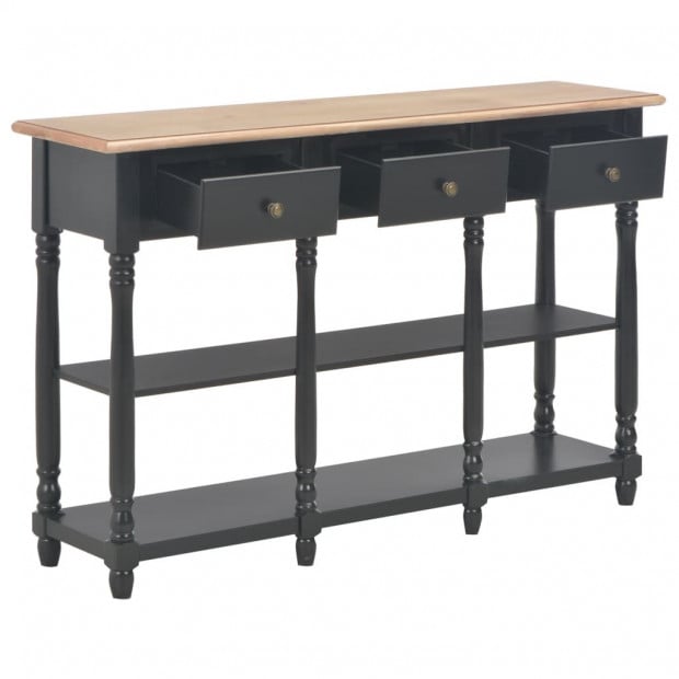 Console Table Black 120x30x76 Cm Mdf Image 5