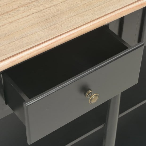 Console Table Black 120x30x76 Cm Mdf Image 6