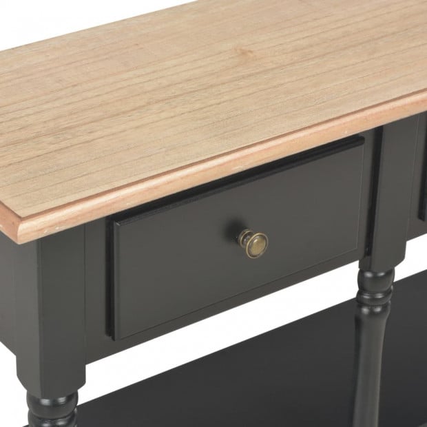 Console Table Black 120x30x76 Cm Mdf Image 7