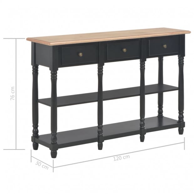 Console Table Black 120x30x76 Cm Mdf Image 9