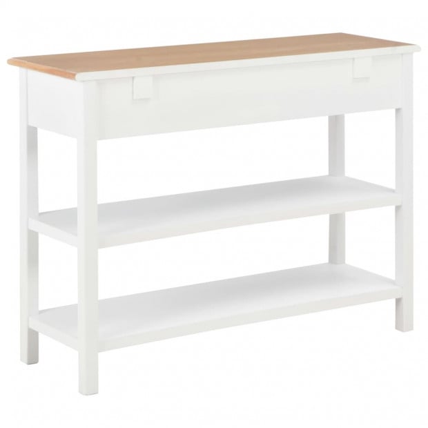 Sideboard White Wood 110x35x80 Cm Mdf Image 4