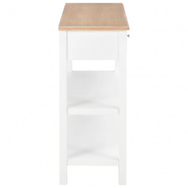 Sideboard White Wood 110x35x80 Cm Mdf Image 5