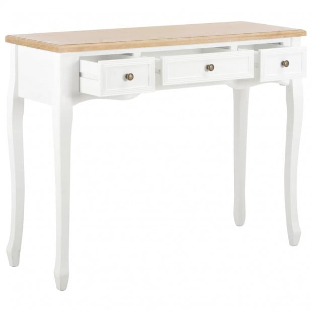Dressing Console Table With 3 Drawers White Image 2