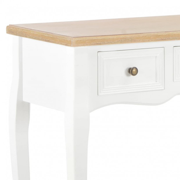 Dressing Console Table With 3 Drawers White Image 6