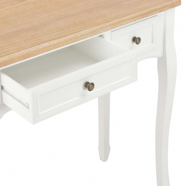 Dressing Console Table With 3 Drawers White Image 7
