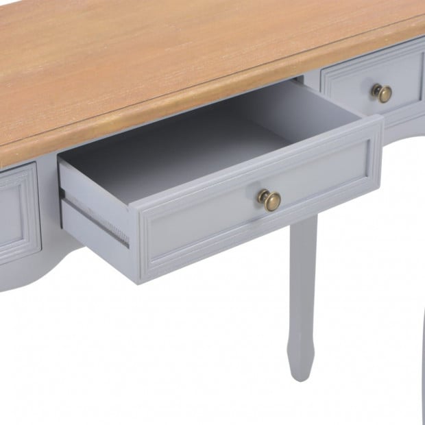 Dressing Console Table With 3 Drawers Grey Image 7