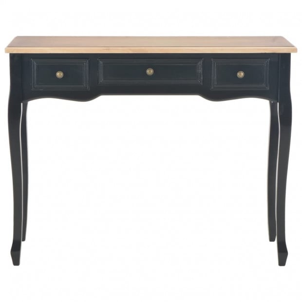 Dressing Console Table With 3 Drawers Black Image 3