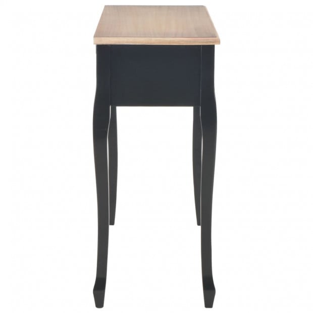 Dressing Console Table With 3 Drawers Black Image 4