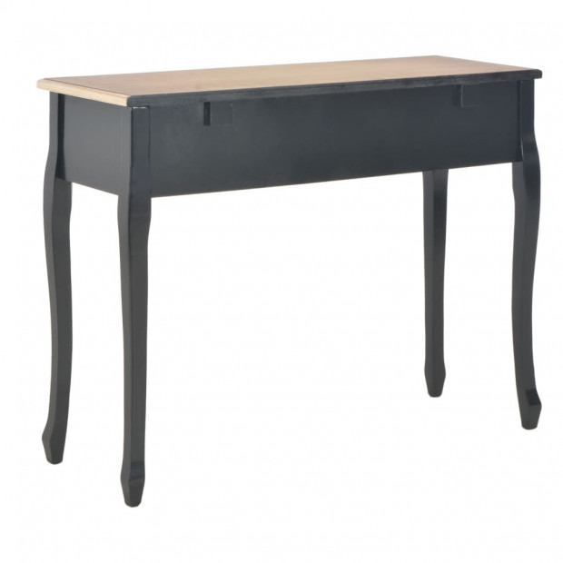 Dressing Console Table With 3 Drawers Black Image 5