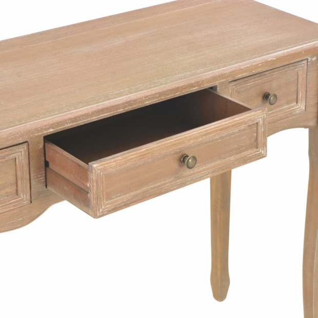 Dressing Console Table With 3 Drawers Brown Image 7