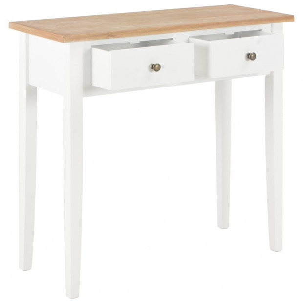 Dressing Console Table White 79x30x74 Cm Wood Image 2