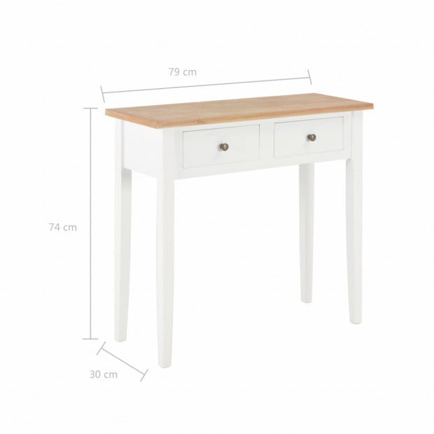 Dressing Console Table White 79x30x74 Cm Wood Image 8